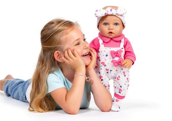 XFEYUE 12 Inch Baby Doll Playset with Clothes Bottle Hairband Socks –-6
