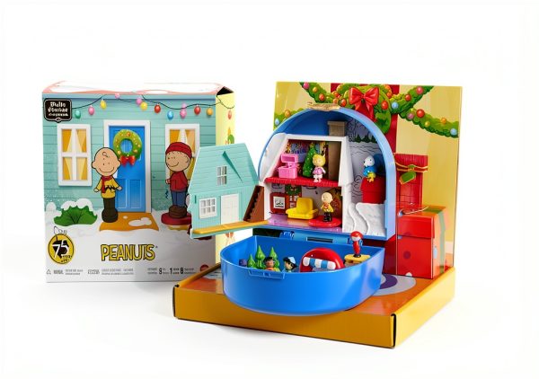 Peanuts Polly Pocket Snow Globe Compact by Mattel JFV05 Playset-2