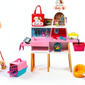 Barbie Pet Boutique Playset with 4 Pets, Grooming Station & Checkout-0