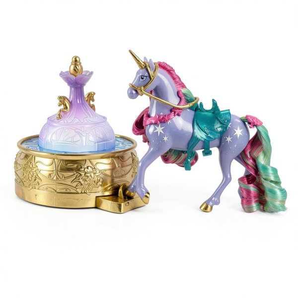 Spin Master Unicorn Playset with Light-Up Fountain and 24 Accessories-2