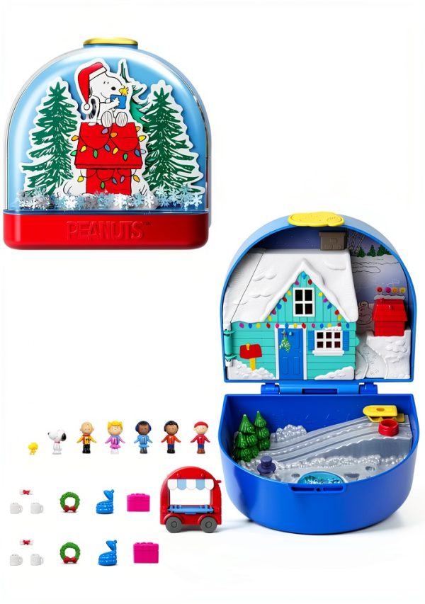 Peanuts Polly Pocket Snow Globe Compact by Mattel JFV05 Playset-0