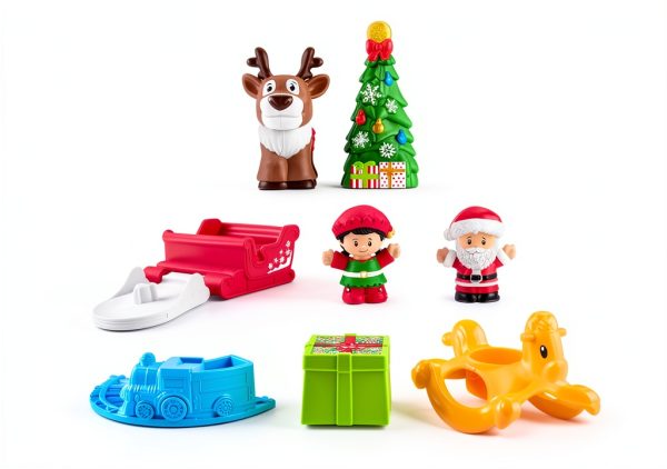 Fisher-Price Christmas Playset with Santa Elf & Reindeer HYL55-4