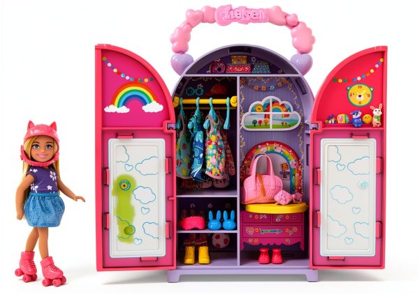 Mattel Chelsea Doll Closet Playset with 15 Accessories-0