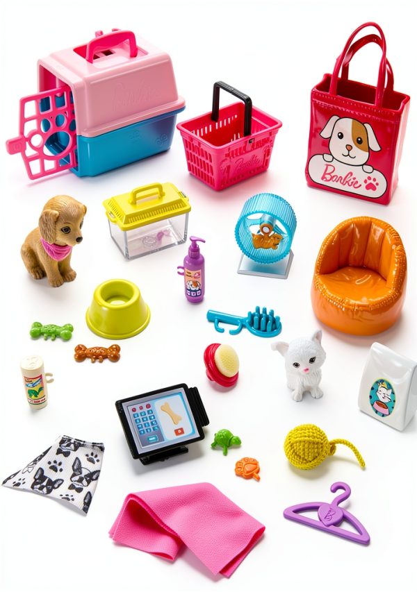 Barbie Pet Boutique Playset with 4 Pets, Grooming Station & Checkout-4