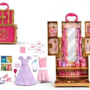 Mattel Wicked Glinda’s Glamorous Closet Playset with Mirror and Rack-0