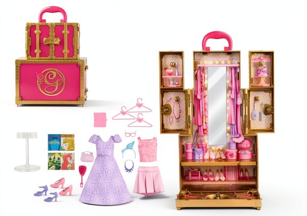 Mattel Wicked Glinda’s Glamorous Closet Playset with Mirror and Rack-0
