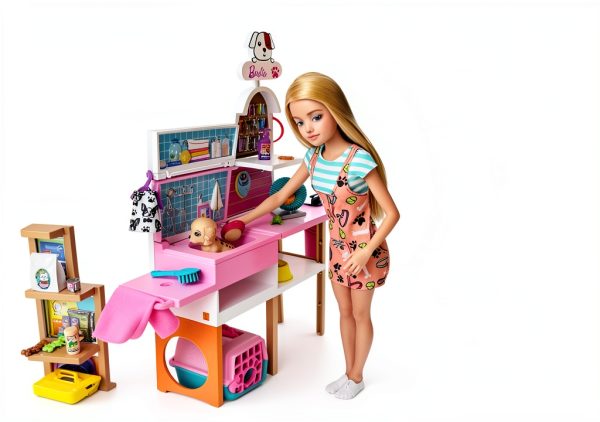 Barbie Pet Boutique Playset with 4 Pets, Grooming Station & Checkout-5