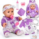 UZIDBTO Baby Doll Playset with Purple Backpack Model NTN023 12in-0