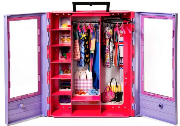 Barbie Fashionistas Closet Playset Small Purple Pink Double Door-2