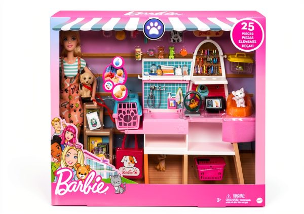 Barbie Pet Boutique Playset with 4 Pets, Grooming Station & Checkout-6