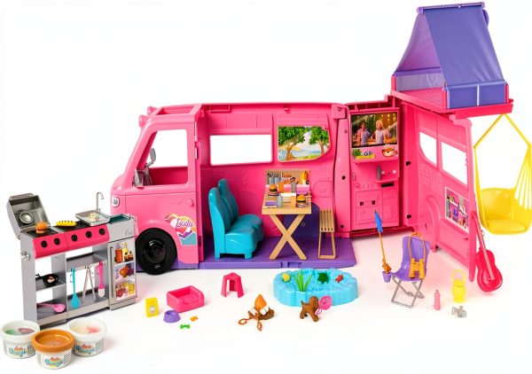 Barbie Dream Camper Playset with 60+ Accessories and Tent-0