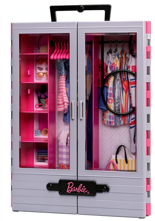 Barbie Fashionistas Closet Playset Small Purple Pink Double Door-3