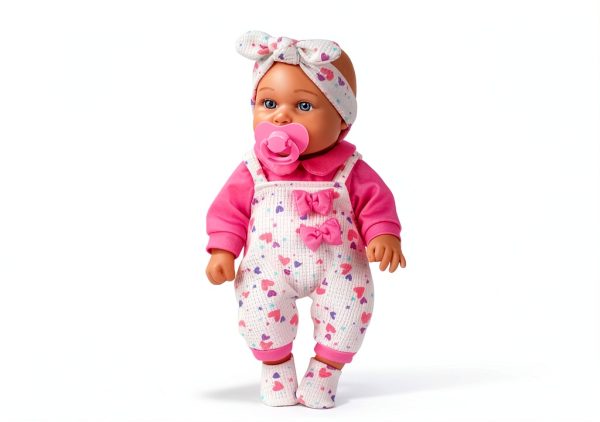 XFEYUE 12 Inch Baby Doll Playset with Clothes Bottle Hairband Socks –-2