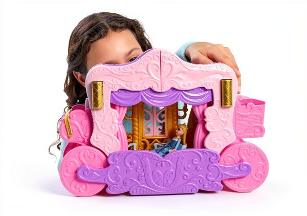 Mattel Disney Princess Carriage to Castle Playset 2-in-1 Doll Playset-1