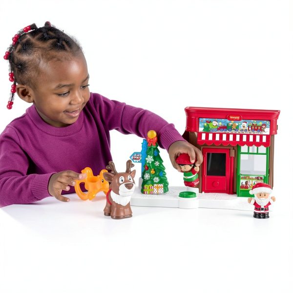 Fisher-Price Christmas Playset with Santa Elf & Reindeer HYL55-1