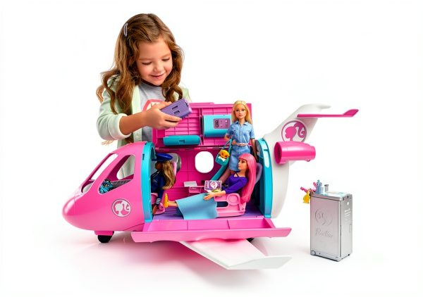 Mattel Barbie Dreamplane Playset with Puppy Companion and Snack Cart-1