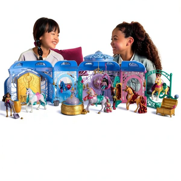 Spin Master Unicorn Playset with Light-Up Fountain and 24 Accessories-1