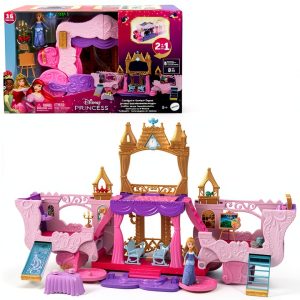 Mattel Disney Princess Carriage to Castle Playset 2-in-1 Doll Playset-0