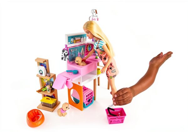 Barbie Pet Boutique Playset with 4 Pets, Grooming Station & Checkout-1