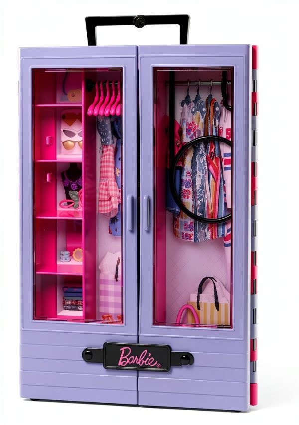 Barbie Fashionistas Closet Playset Small Purple Pink Double Door-0