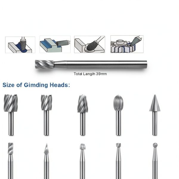 Wood Carving Bits Engraving Router Bit, 20pcs HSS Different Rotary Burr Set with 1/8"(3mm) Shank for Rotary Tools for DIY Woodworking, Carving, Drilling, Engraving, Trimming-5