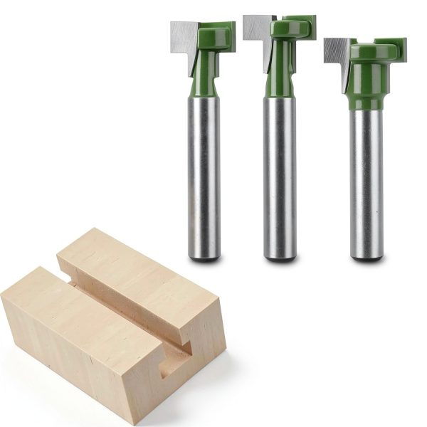 Keyhole Router Bits Set TOTOWOOD 6pcs 1/4 Shank Edge Grooving Kit-3
