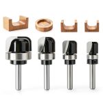 Bowl & Tray Template Router Bit 4PCS 1/4" Shank SICWOOD Carbide Set-0