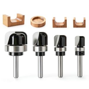 Bowl & Tray Template Router Bit 4PCS 1/4" Shank SICWOOD Carbide Set-0