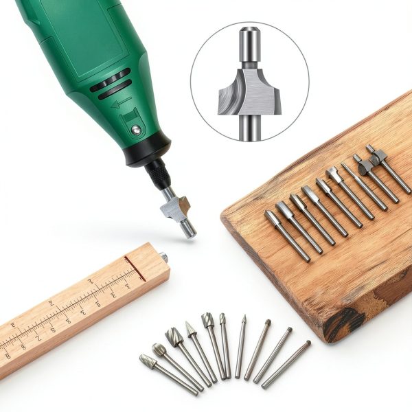 Wood Carving Bits Engraving Router Bit, 20pcs HSS Different Rotary Burr Set with 1/8"(3mm) Shank for Rotary Tools for DIY Woodworking, Carving, Drilling, Engraving, Trimming-6