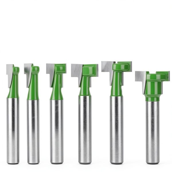 Keyhole Router Bits Set TOTOWOOD 6pcs 1/4 Shank Edge Grooving Kit-5