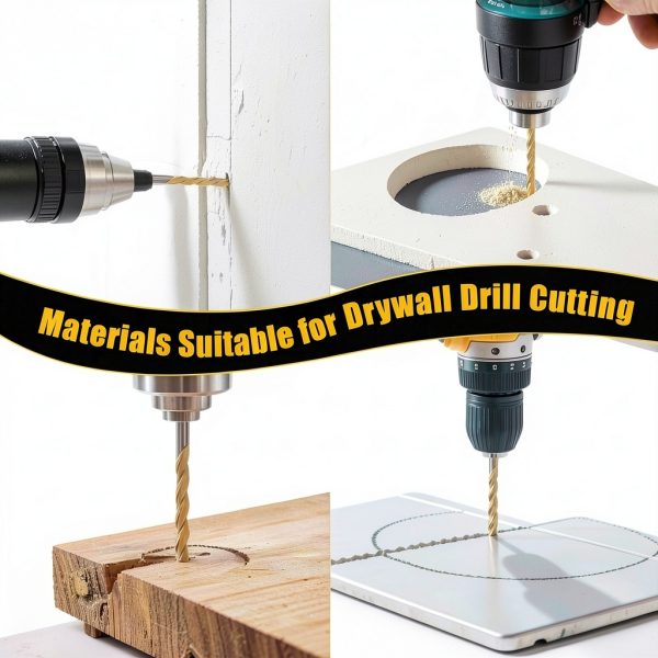 Upgrade 100 Pcs Drywall Bit, 1/8 Inch Drywall Drill Bit for Wood, Drywall Cutting Bit, Drywall Guide Point Cutting Bits, Drywall Router Bits for Use with Spiral Saw-6