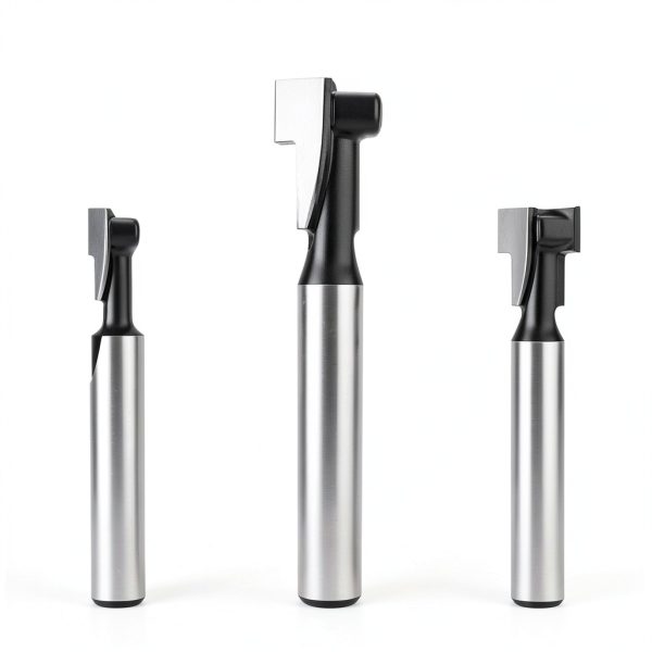 Keyhole Router Bit Set 1/4 Inch Shank, 6 Pieces T Slotting Router Bits, Cutter for 1/4, 5/16, 3/8, 9/16, 1/2, 5/8 inch Blade Diameter-1