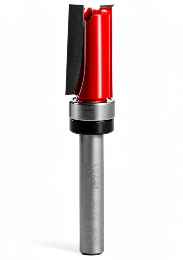 Freud 1/2" Top Bearing Flush Trim Bit 0.5" Carbide Red Finish-0