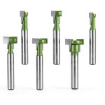 Keyhole Router Bits Set TOTOWOOD 6pcs 1/4 Shank Edge Grooving Kit-0