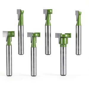 Keyhole Router Bits Set TOTOWOOD 6pcs 1/4 Shank Edge Grooving Kit-0