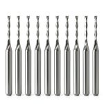 CNC Router Bits HOZLY 1/8" Shank 1/16" Carbide Spiral Upcut Set-0