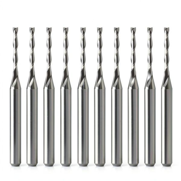 CNC Router Bits HOZLY 1/8" Shank 1/16" Carbide Spiral Upcut Set-0