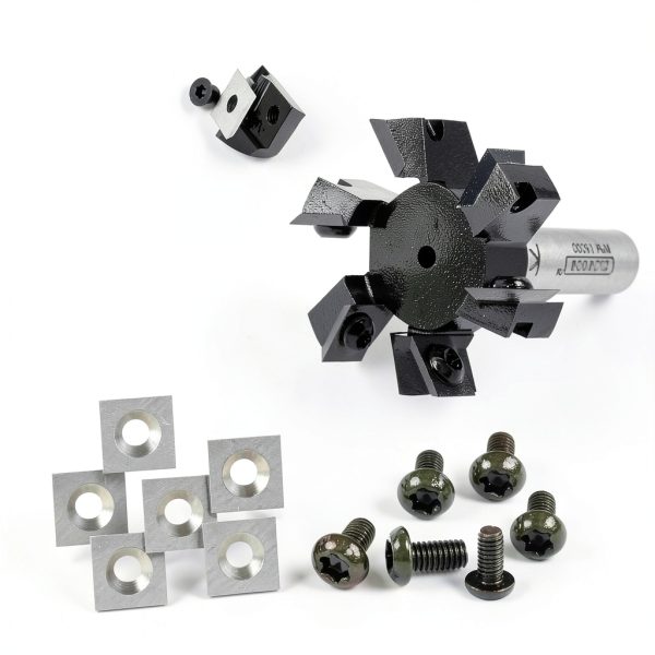 Slab Flattening Router Bit 1/2 Shank 2in Cut - SICWOOD 6 Wing Carbide-2