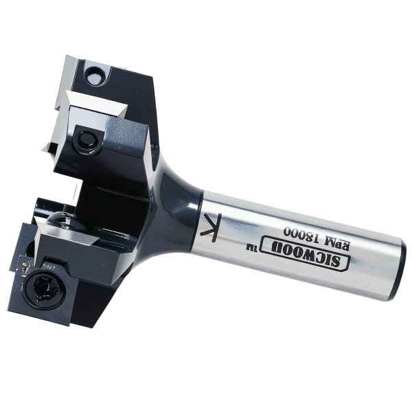 Slab Flattening Router Bit 1/2 Shank 2in Cut - SICWOOD 6 Wing Carbide-5