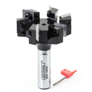 Slab Flattening Router Bit 1/2 Shank 2in Cut - SICWOOD 6 Wing Carbide-0